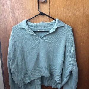 Women's Ribbed Sweater in Teal